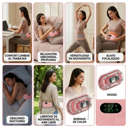 CINTURÓN TÉRMICO PARA CÓLICOS RECARGABLE
