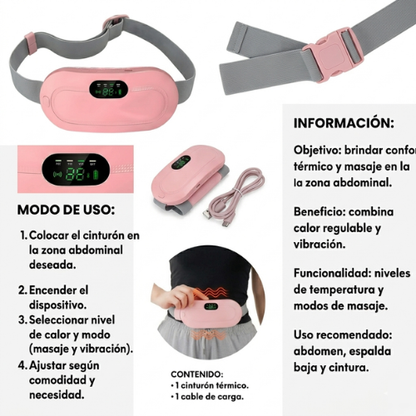 CINTURÓN TÉRMICO PARA CÓLICOS RECARGABLE