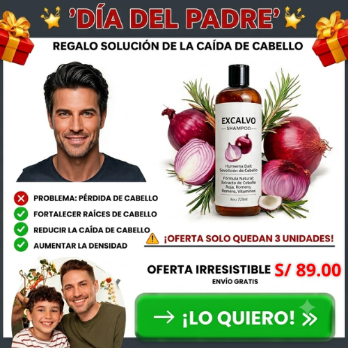 SHAMPOO EXCALVO - CON FORMULA NATURAL PARA REDUCIR CAÍDA Y AUMENTAR CRECIMIENTO